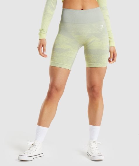 Women's Gymshark Adapt Ombre Seamless Shorts Light Green | CA 1N3A65